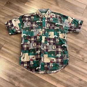 Vintage Bugle Boys Golf Casual Polo Men Large Bin O-75